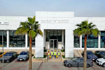 A glimpse into the elegant interior finishing of the BMW showroom using premium Sto materials.